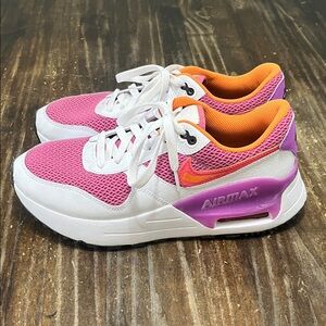 Nike Women’s Size 9.5 Pink and Orange Air Max Mesh Sneakers